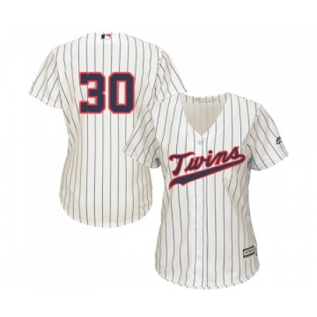 Women's Minnesota Twins #30 Kennys Vargas Replica Cream Alternate Cool Base Baseball Jersey