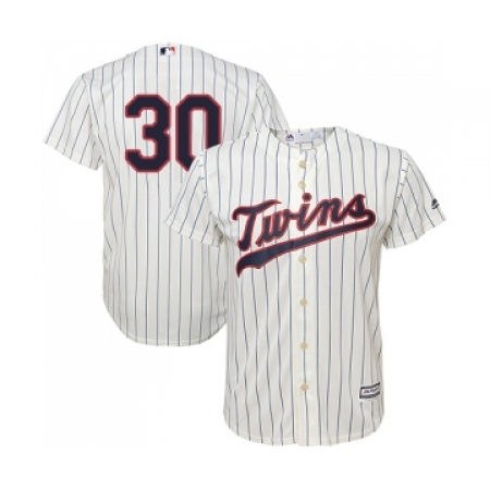 Youth Minnesota Twins #30 Kennys Vargas Replica Cream Alternate Cool Base Baseball Jersey