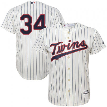 Youth Majestic Minnesota Twins #34 Kirby Puckett Authentic Cream Alternate Cool Base MLB Jersey