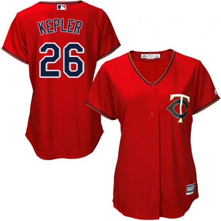 Women's Majestic Minnesota Twins #26 Max Kepler Authentic Scarlet Alternate Cool Base MLB Jersey