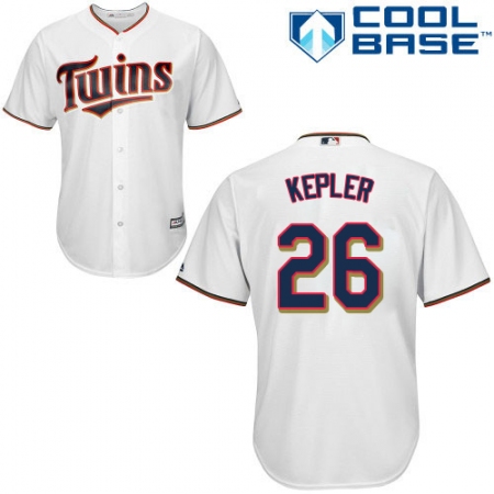 Youth Majestic Minnesota Twins #26 Max Kepler Authentic White Home Cool Base MLB Jersey