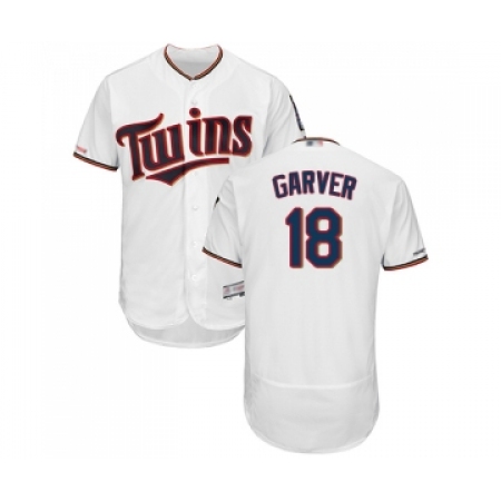Men's Minnesota Twins #18 Mitch Garver White Home Flex Base Authentic Collection Baseball Jersey