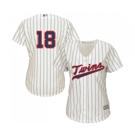 Women's Minnesota Twins #18 Mitch Garver Replica Cream Alternate Cool Base Baseball Jersey
